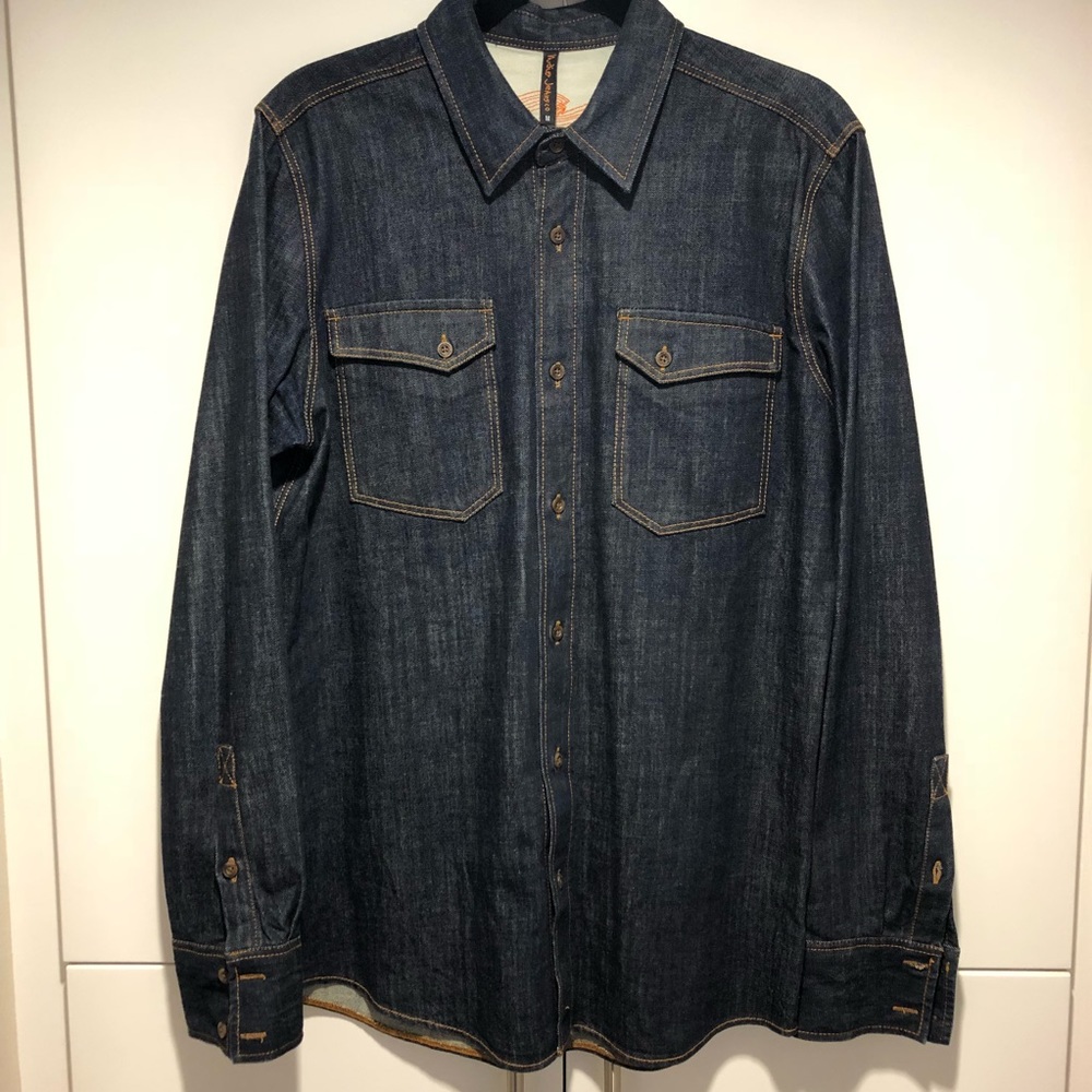 Nudie Jeans Gunnar Organic Denim Shirt, Indigo - M